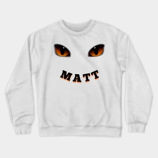 Font Name matt HALLOWEEN Crewneck Sweatshirt